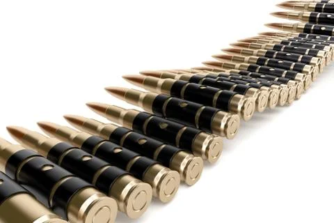 Bullet Shells Belt - 3D illustration Illustrazione stock