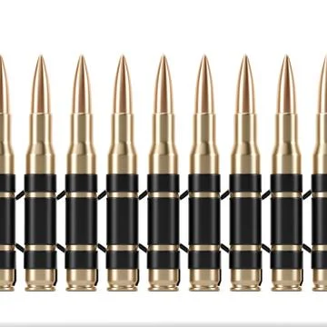 Bullet Shells Belt - 3D illustration Stock Illustration