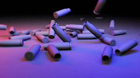 Bullet shells drop on the floor crime scene Stock Footage 69049076