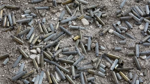  bullet shells drop on the ground Видео 98782211