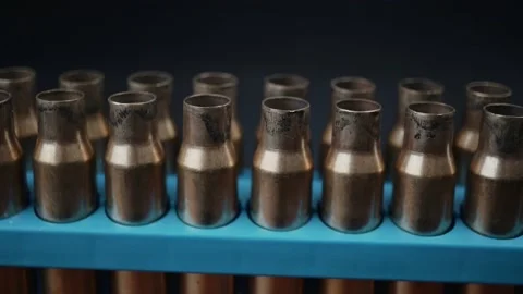 Bullet shells horizontol slow motion pan Stock Footage 219387609