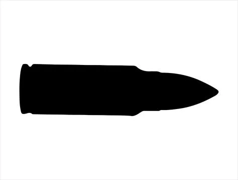Bullet silhouette vector art Stock Illustration