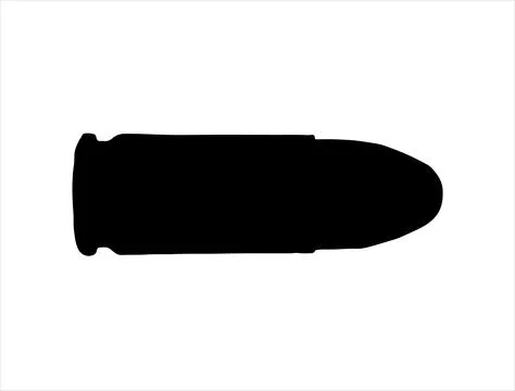 Bullet silhouette vector art Stock Illustration