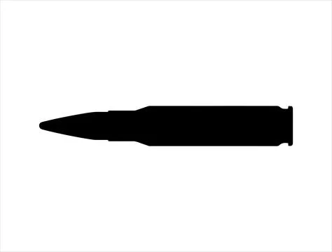 Bullet silhouette vector art Stock Illustration