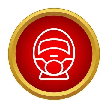 Bullet train front view icon red circle Stock Illustration