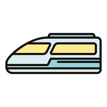 Bullet train icon representing speed and modern transport Illustrazione stock