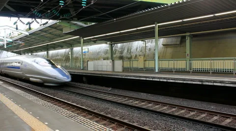 Bullet Train in Japan Stock Footage 942509
