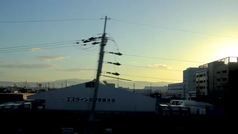 A bullet train passing through Hiroshima in Japan Stock-Footage 153321950