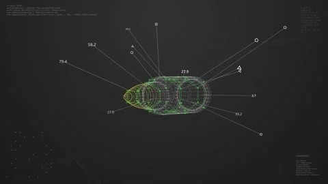 Bullet UI Animation. HUD Bullet Scanning Stock Footage 200447399