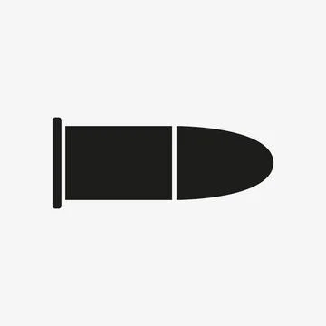 Bullet vector icon isolated on white background. Illustrazione stock