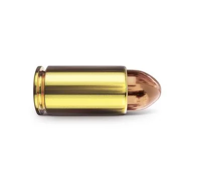 Bullet on white background. 3D render Stock Photos