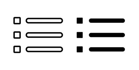 Bulleted list icon symbol. Flat Vector illustration Illustrazione stock