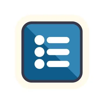 Bulleted list icon for user interface elements Illustrazione stock