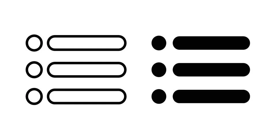 Bulleted list icon vector design illustrations イラスト素材