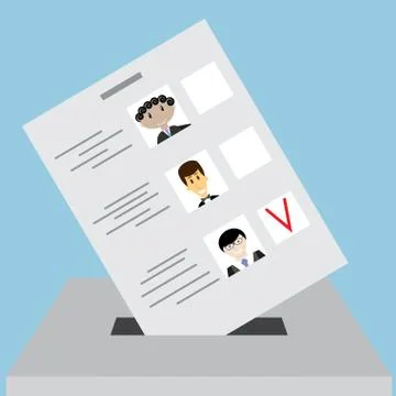 Bulletin box for votes Stock Illustration