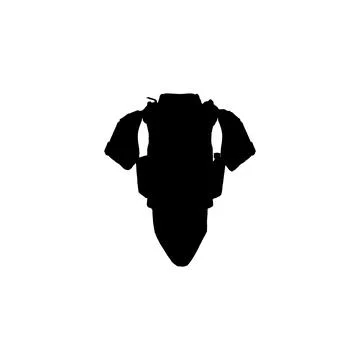 Bulletproof icon. Simple style notifying the police poster background symbo.. Stock Illustration