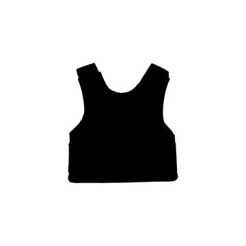 Bulletproof icon. Simple style notifying the police poster background symbo.. Stock Illustration