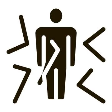 Bulletproof Person Man Icon Vector Glyph Illustration Stock-Illustration