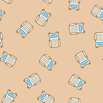 Bulletproof vest crime vector seamless pattern イラスト素材