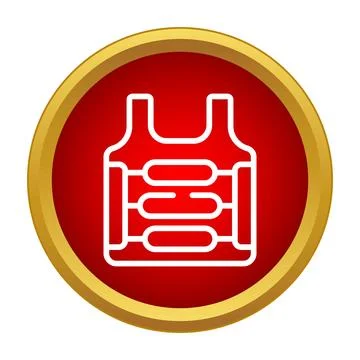 Bulletproof vest icon representing safety and protection Stock Illustration