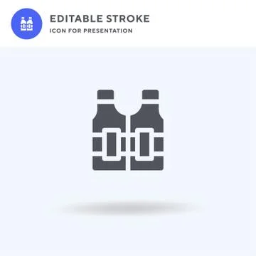 Bulletproof Vest icon vector, filled flat sign, solid pictogram isolated on w Stock Illustration