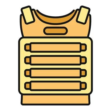 Bulletproof vest providing security and personal protection Stock Illustration