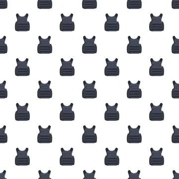 Bulletproof vests forming seamless tactical protection pattern Stock Illustration