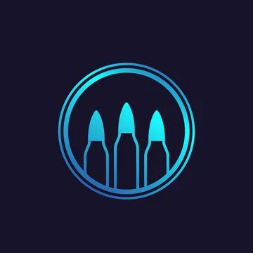 Bullets, ammo vector Illustrazione stock