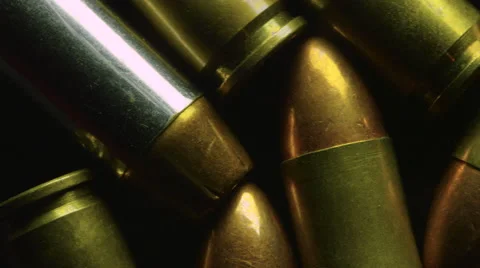 Bullets and Ammo Macro Shot Stock Footage 68453708