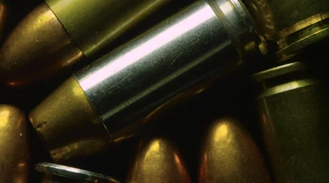 Bullets and Ammo Panning Shot Stock Footage 68453692