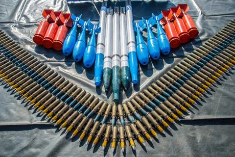 Bullets and missile Stock Photos