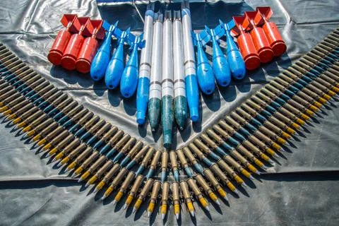 Bullets and missile Stock Photos