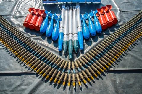 Bullets and missile Stock Photos