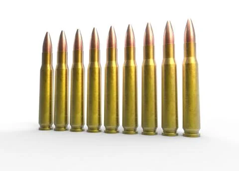 Bullets Angle Shot Illustrazione stock