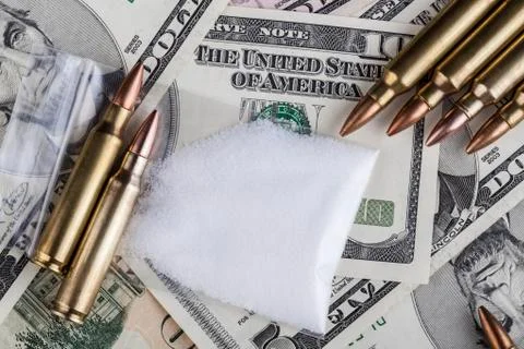 Bullets for drugs Stock Photos