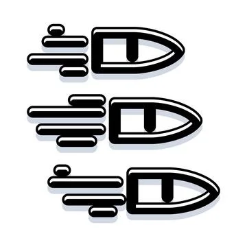 Bullets flying fast with speed and motion Stock Illustration
