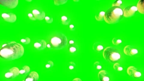 Bullets on green screen Illustrazione stock