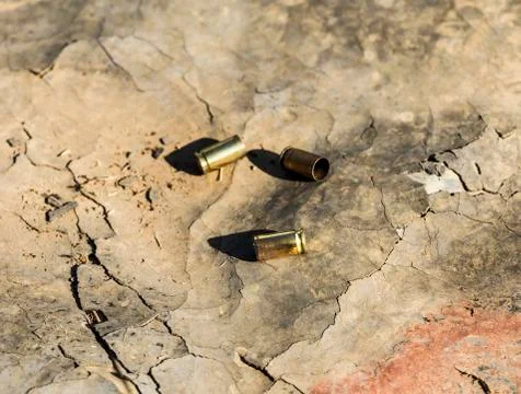 Bullets on the ground Stock Photos
