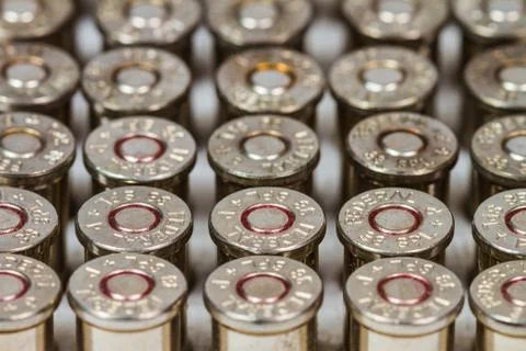 Bullets of hand gun Stock Photos