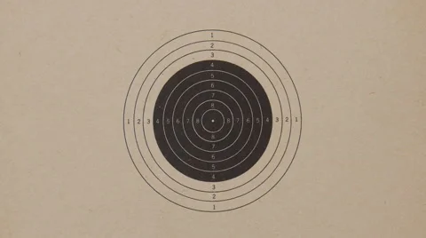Bullets hitting paper target Stock Footage 55237399