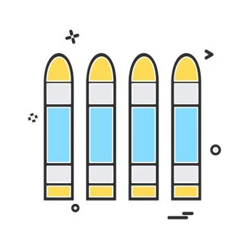 Bullets icon design vector Illustrazione stock