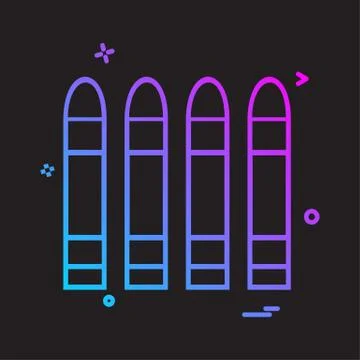 Bullets icon design vector Stock Illustration