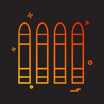 Bullets icon design vector Illustrazione stock