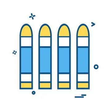 Bullets icon design vector Illustrazione stock