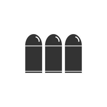 Bullets icon flat Stock Illustration