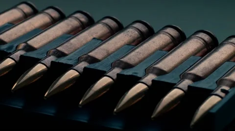 Bullets for the machine Stock Footage 68411849