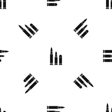Bullets pattern seamless black Stock Illustration