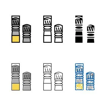 Bullets for pneumatic weapon color icon minimal vector Stock Illustration