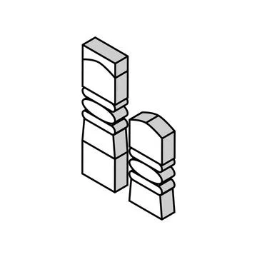 Bullets for pneumatic weapon isometric icon vector illustration Illustrazione stock