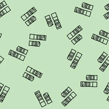 Bullets for pneumatic weapon line seamless pattern Stockillustratie